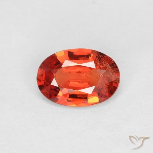 0.50ct Natural Rojo medio Zafiro, Ovalada, VS