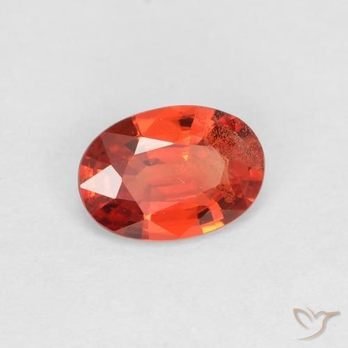 Zafiro Rojo medio natural de 0.50 ct, Ovalada, VS