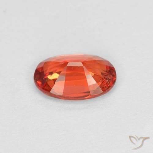 Zafiro Rojo medio natural de 0.50 ct, Ovalada, VS