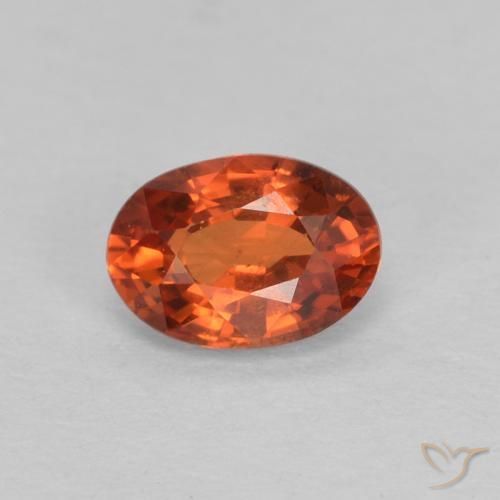 0.62ct Natural Naranja rojizo Zafiro, Ovalada, VVS-VS