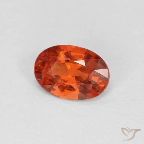 Zafiro Rojo carmesí claro natural de 0.48 ct, Ovalada, VVS