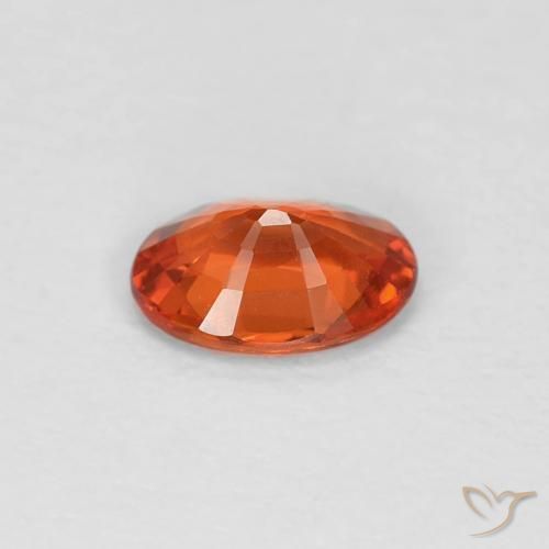 Zafiro Rojo carmesí claro natural de 0.48 ct, Ovalada, VVS