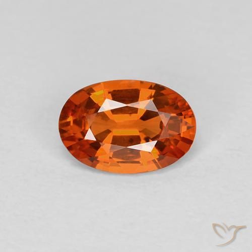 0.60ct Natural Naranja rojizo Zafiro, Ovalada, VVS
