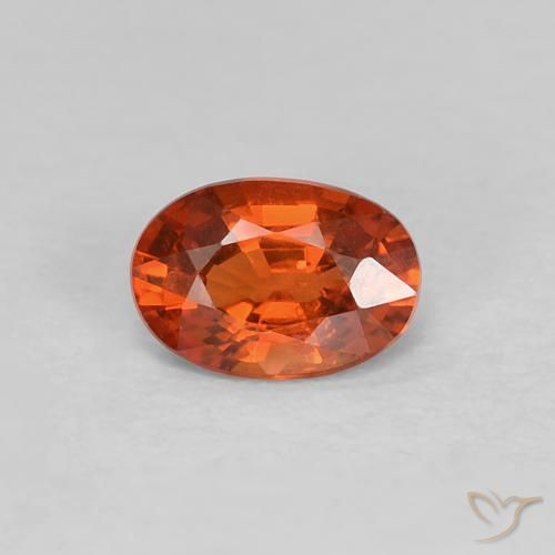 0.47ct Natural Rojo ámbar oscuro Zafiro, Ovalada, VS