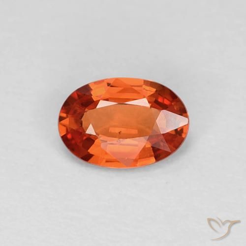 0.48ct Natural Rojo intenso Zafiro, Ovalada, VVS-VS