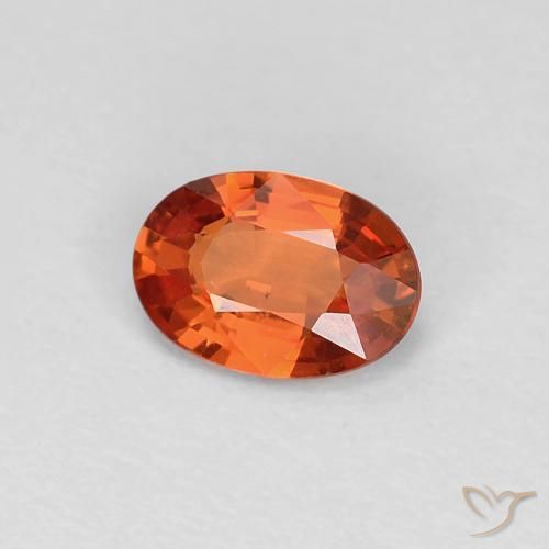 Zafiro Rojo intenso natural de 0.48 ct, Ovalada, VVS-VS