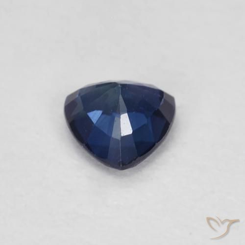 Zafiro Azul crepúsculo natural de 0.41 ct, Trillón, VVS-VS