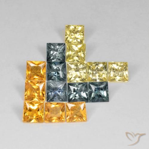 4.52ctw Natural Multicolor Zafiro, Cuadrado, VS
