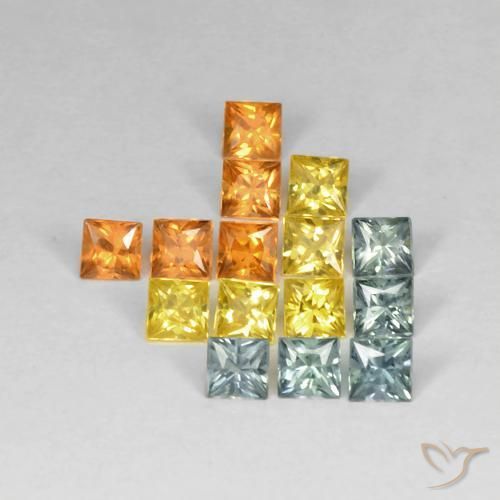 1.99ctw Natural Multicolor Zafiro, Cuadrado, VS