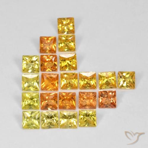 2.71ctw Natural Multicolor Zafiro, Cuadrado, VS
