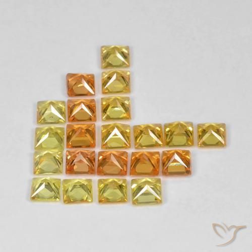 Gemas de Zafiro Multicolor natural de 2.71 ct, Cuadrado, VS