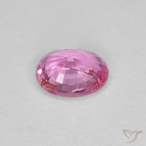 Zafiro Rosado intenso natural de 0.46 ct, Ovalada, VS