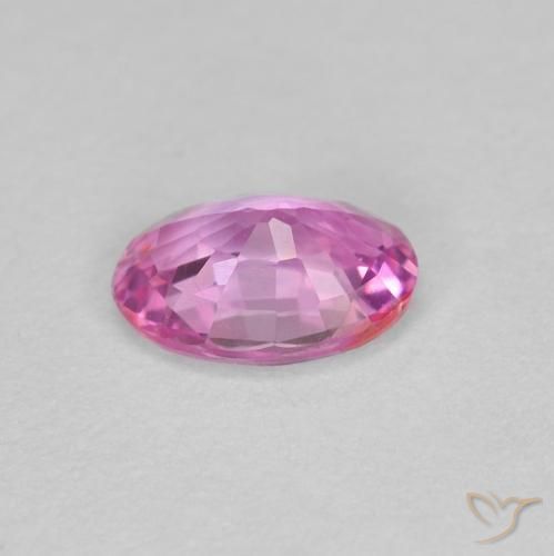 Zafiro Rosado intenso natural de 0.48 ct, Ovalada, VS