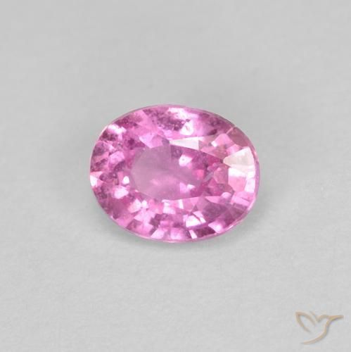 Zafiro Rosado medio natural de 0.45 ct, Ovalada, VS