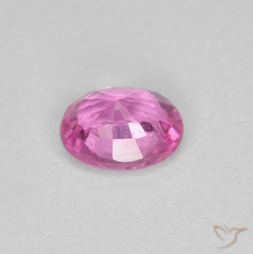 Zafiro Rosado medio natural de 0.45 ct, Ovalada, VS