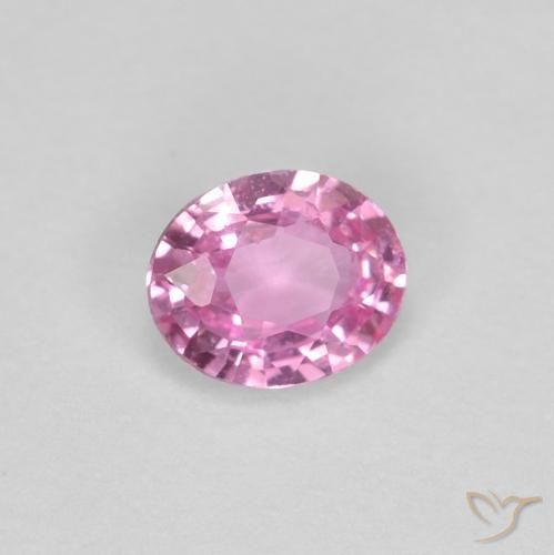 Zafiro Rosado medio natural de 0.37 ct, Ovalada, VVS-VS