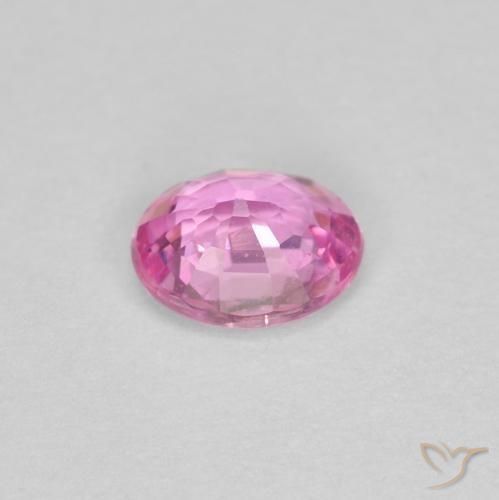 Zafiro Rosado medio natural de 0.37 ct, Ovalada, VVS-VS