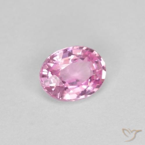 Zafiro Rosado púrpura real natural de 0.38 ct, Ovalada, VS