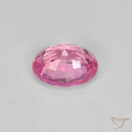 Zafiro Rosado púrpura real natural de 0.49 ct, Ovalada, VS