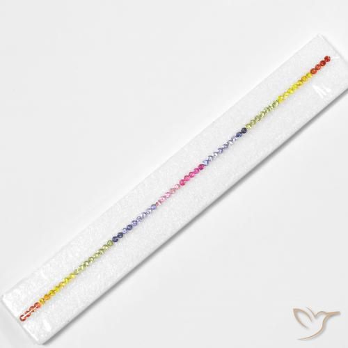 Gemas de Zafiro Multicolor natural de 5.57 ct, Redondo, VS