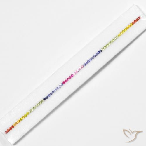 Gemas de Zafiro Multicolor natural de 5.63 ct, Redondo, VS
