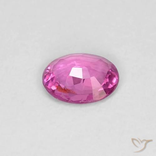 Zafiro Rosado intenso natural de 0.34 ct, Ovalada, VS