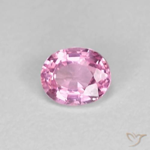 Zafiro Rosado púrpura real natural de 0.48 ct, Ovalada, VVS-VS