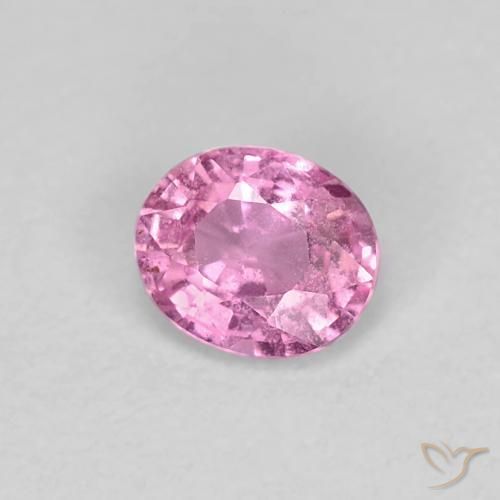 Zafiro Rosado púrpura real natural de 0.41 ct, Corte Óvalo, VS