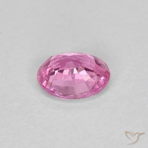 Zafiro Rosado púrpura real natural de 0.41 ct, Corte Óvalo, VS