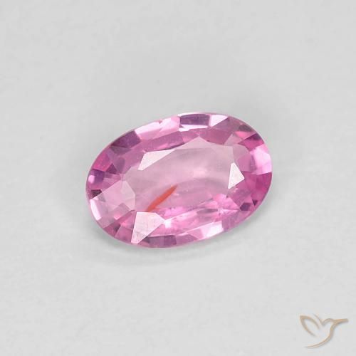 Zafiro Rosado intenso natural de 0.44 ct, Ovalada, VS