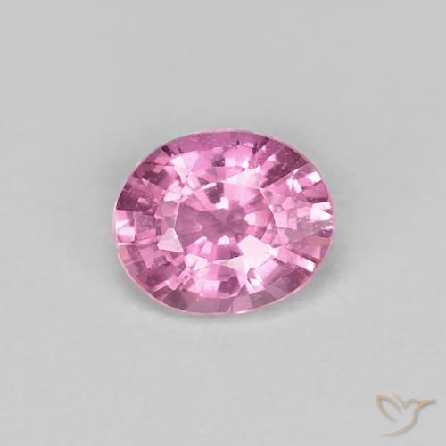 0.49ct Natural Rosado púrpura real muy claro Zafiro, Ovalada, VS