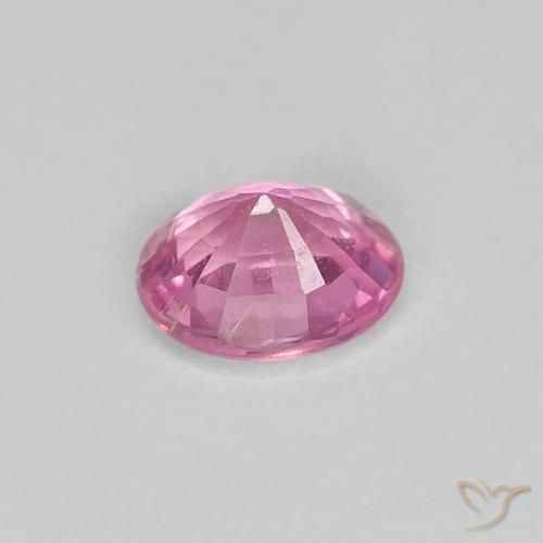 Zafiro Rosado púrpura real muy claro natural de 0.49 ct, Ovalada, VS
