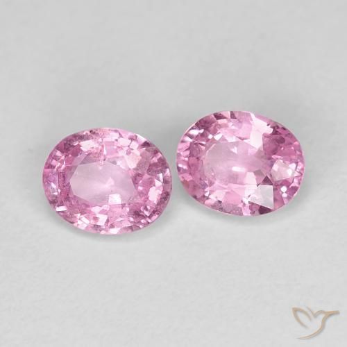 Gemas de Zafiro Rosado muy claro natural de 0.91 ct, Ovalada, VS-SI