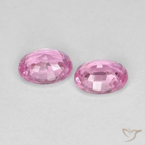 Gemas de Zafiro Rosado muy claro natural de 0.91 ct, Ovalada, VS-SI