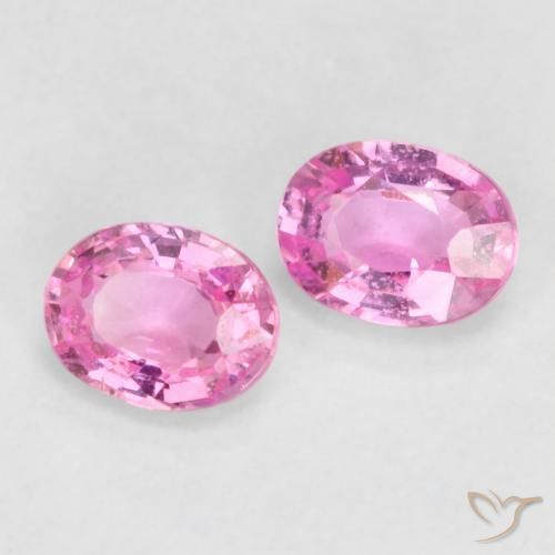Gemas de Zafiro Rosado púrpura real muy claro natural de 0.80 ct, Ovalada, VS-SI