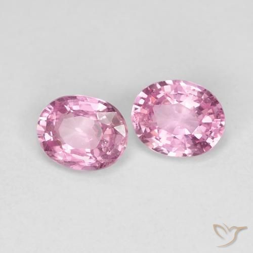 Gemas de Zafiro Rosado muy claro natural de 0.88 ct, Ovalada, VS-SI