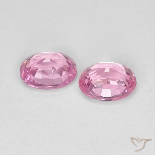 Gemas de Zafiro Rosado muy claro natural de 0.88 ct, Ovalada, VS-SI