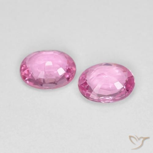 Gemas de Zafiro Rosado muy claro natural de 0.71 ct, Ovalada, VS-SI