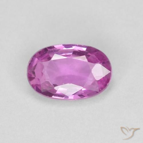 0.47ct Natural Púrpura rosado Zafiro, Ovalada, VVS