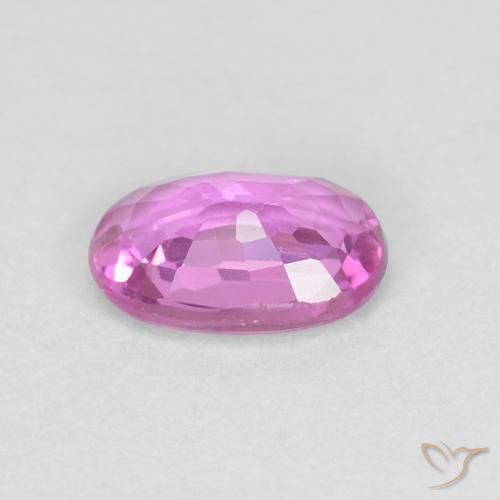 Zafiro Púrpura rosado natural de 0.47 ct, Ovalada, VVS