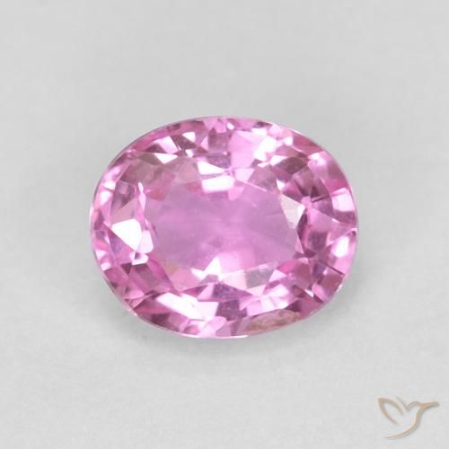 Zafiro Rosado púrpura real natural de 0.48 ct, Ovalada, VVS