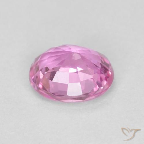 Zafiro Rosado púrpura real natural de 0.48 ct, Ovalada, VVS