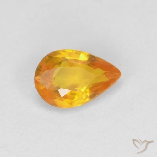 0.54ct Natural Oro Zafiro, En forma de pera, VVS-VS