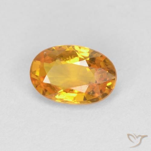 Zafiro Oro natural de 0.66 ct, Ovalada, VVS-VS