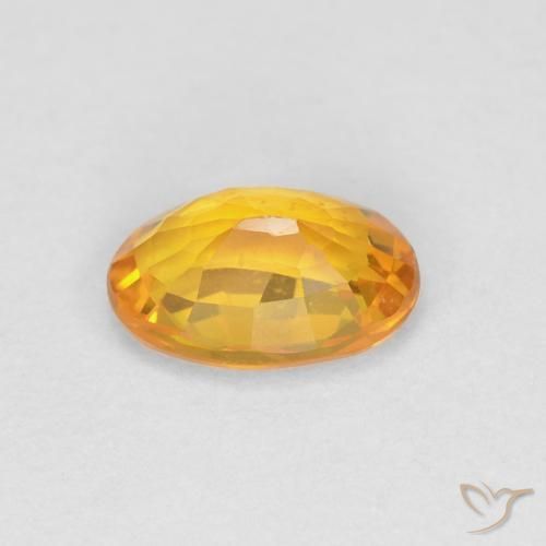 Zafiro Oro natural de 0.66 ct, Ovalada, VVS-VS