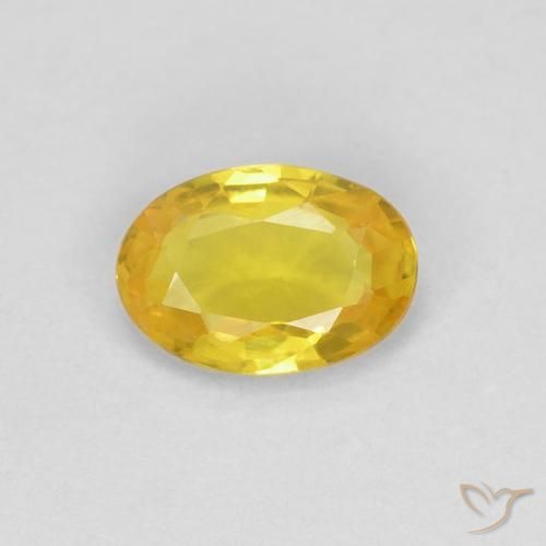 0.50ct Natural Amarillo Zafiro, Ovalada, VVS-VS
