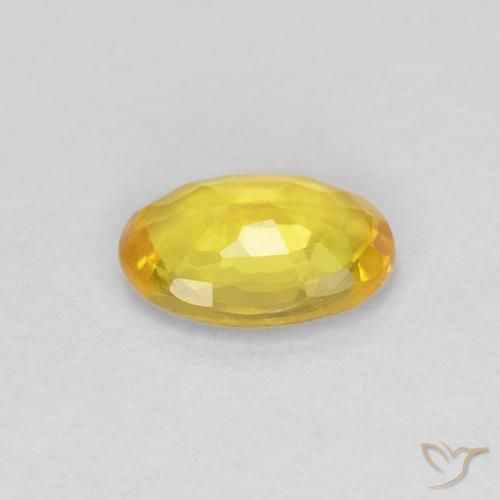 Zafiro Amarillo natural de 0.50 ct, Ovalada, VVS-VS