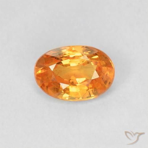 0.66ct Natural Naranja claro Zafiro, Ovalada, VVS-VS