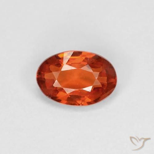0.51ct Natural Naranja rojizo Zafiro, Ovalada, VVS
