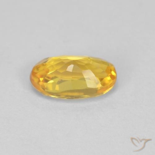 Zafiro Dorado natural de 0.62 ct, Ovalada, VS